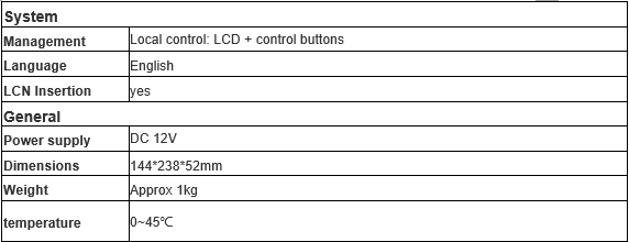 Technical Specifications of hd rf modullator